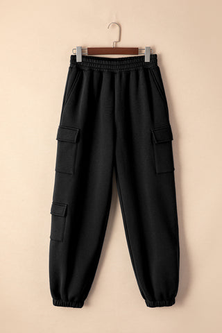 Pocketed Elastic Waist Active Joggers